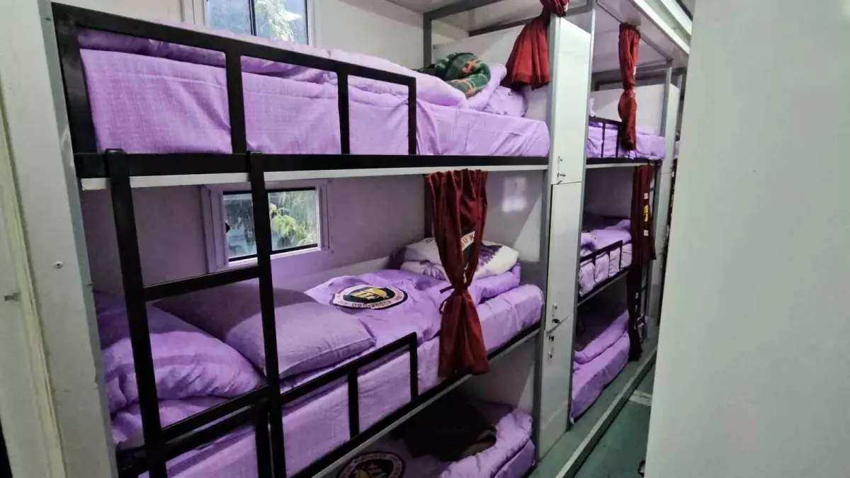 Zonguldak’ta Mobil Yatakhaneye Madenci Konforu
