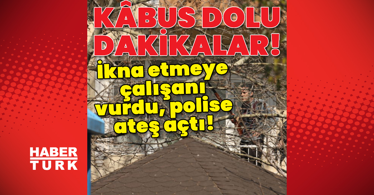 Tüfekle balkona çıktı! İkna etmeye çalışanı vurdu! Etkisiz hale getirildi