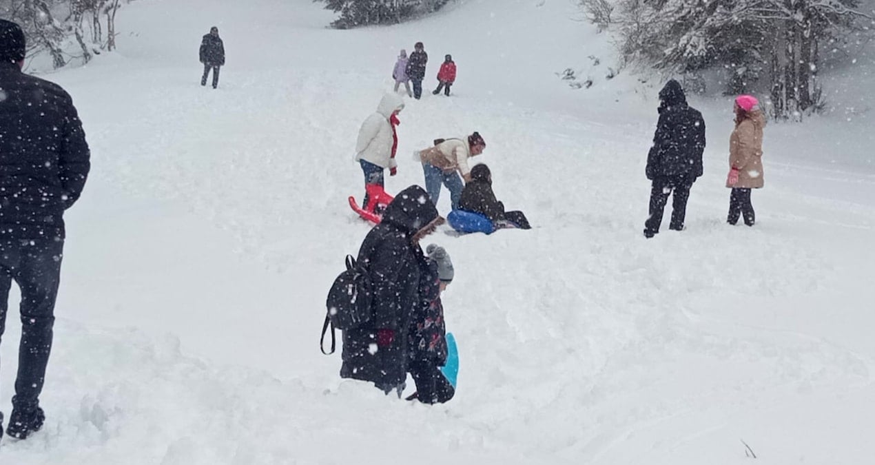 Abant Gölü Milli Parkı’nda kar kalınlığı 40 santime ulaştı