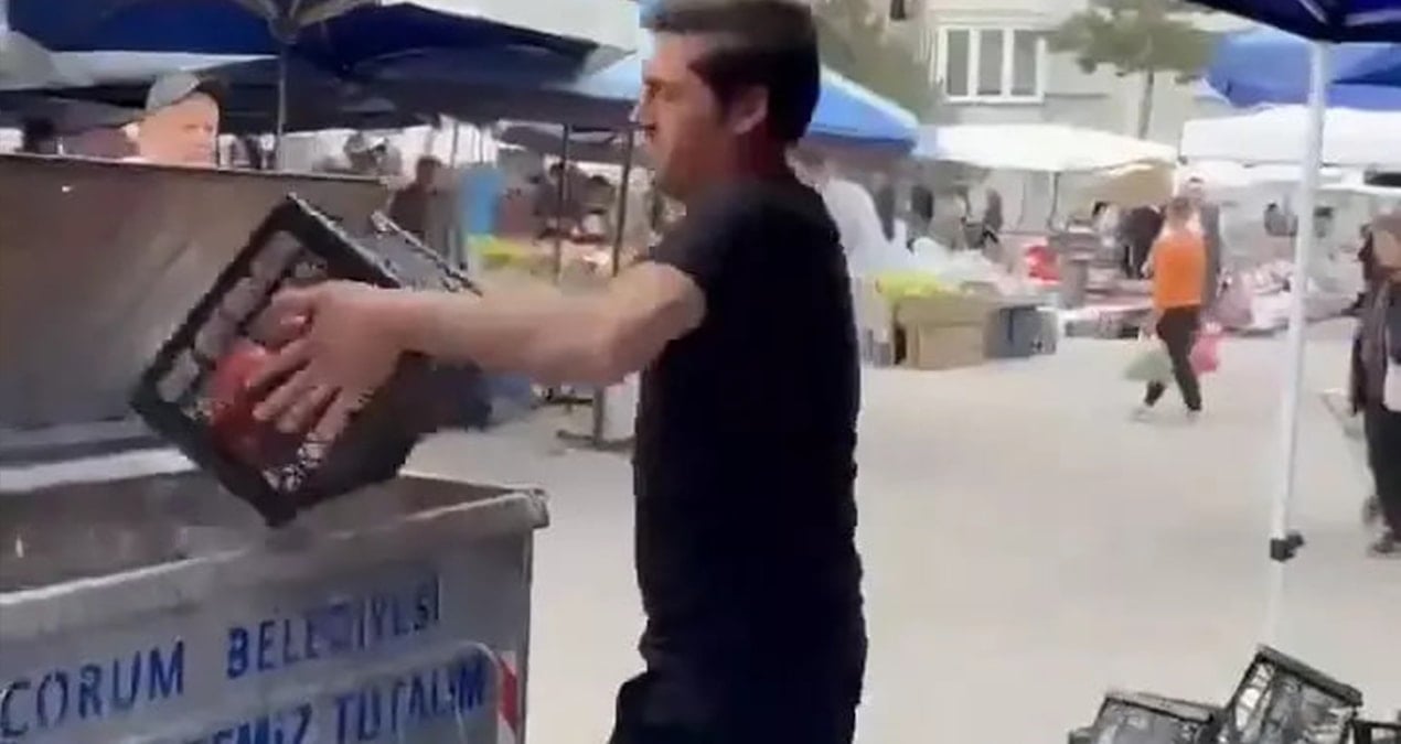 Ürünleri çöpe döken 2 pazarcının cezası belli oldu